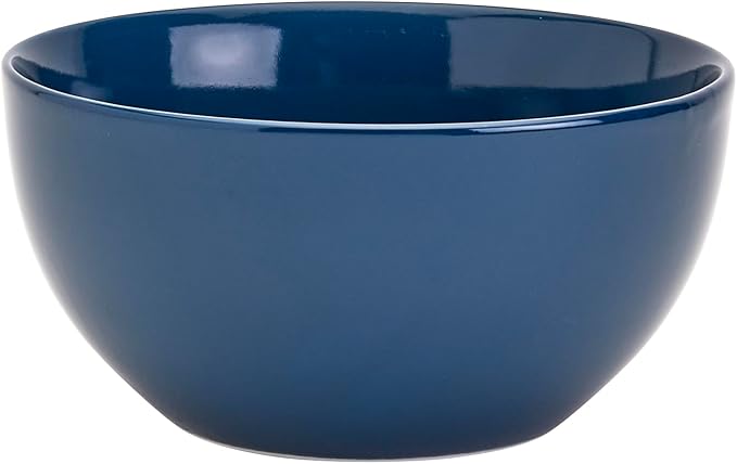 Tabletops Gallery 12-Piece Isabella Patterned Ceramic Dinnerware Set of Kitchen Dishes, Dinner Plates, Cereal Bowls, Service for 4, Blue