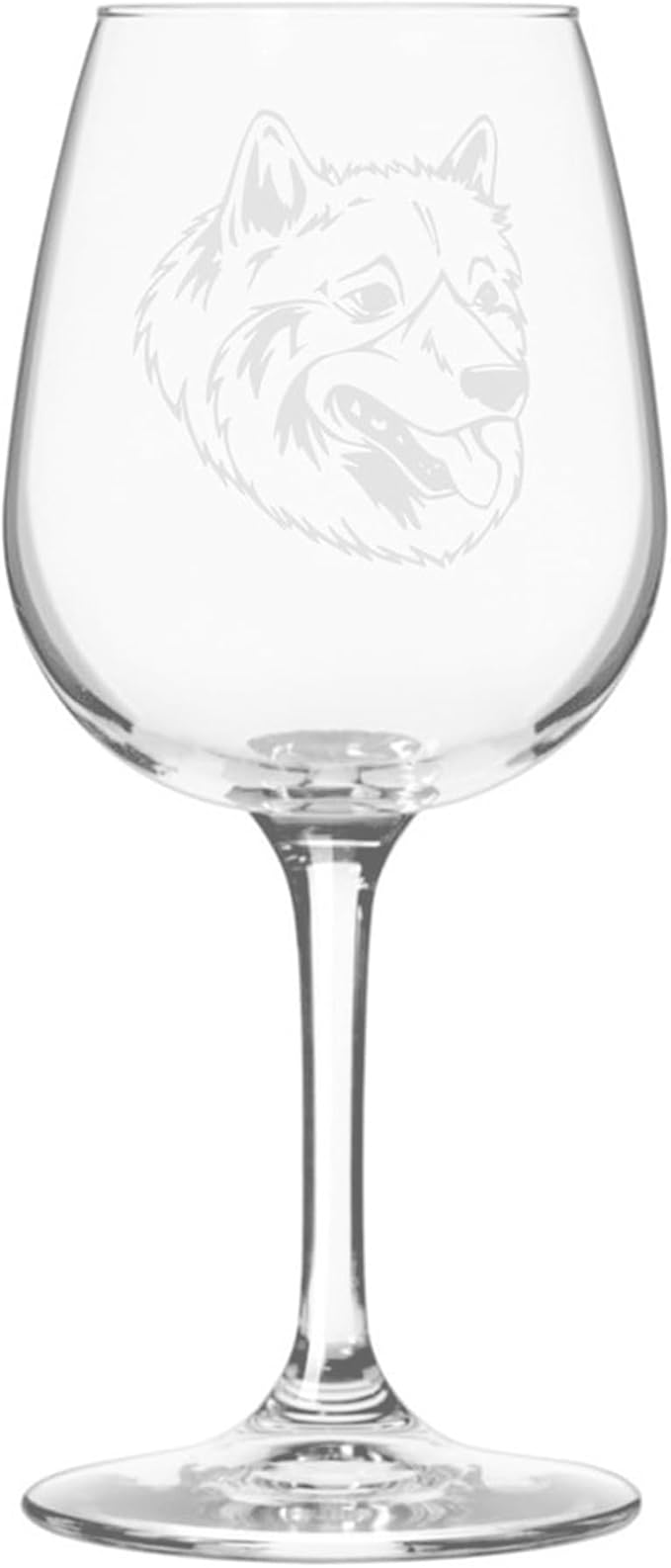 Etched Laser Art American Eskimo Personalized Dog Themed Etched 12.75oz Wine Glass Custom Dog Breed Wine Glasses, Ideal for Pet Lovers, Unique Birthday Gift for Men & Women, Personalized Gift