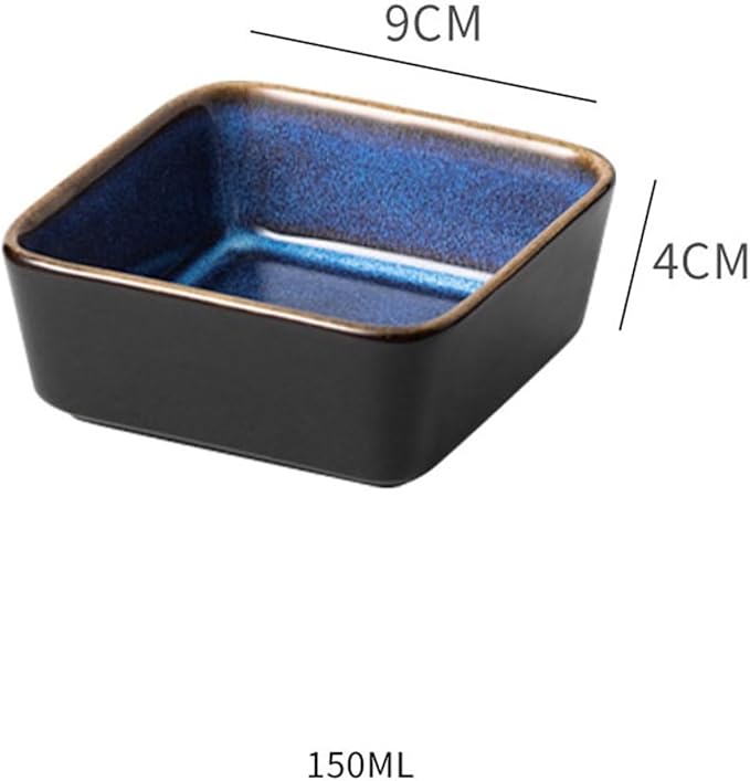 Sauce Dish Retro Ceramic Snack Plate Commercial Hot Pot Seasoning Household Sauce Plate Dipping Bowl Appetizer Plate Snack Plate(A), ZCL2024