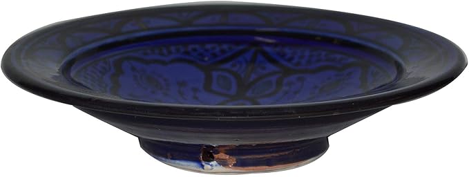 Ceramic Plates Moroccan Handmade Appetizer Tapas Serving Decorative 8 inches Round