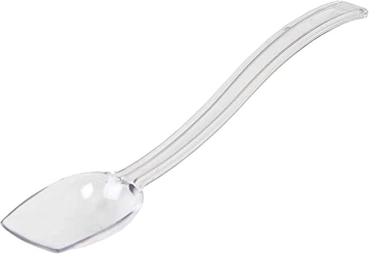 TrueCraftware- 3/4 oz Solid Buffet Serving Spoon 10" Polycarbonate Clear Color Set of 12 -Buffet Serving Utensils Scooping Serving Flatware Set for Catering Party Kitchen Banquet Restaurant