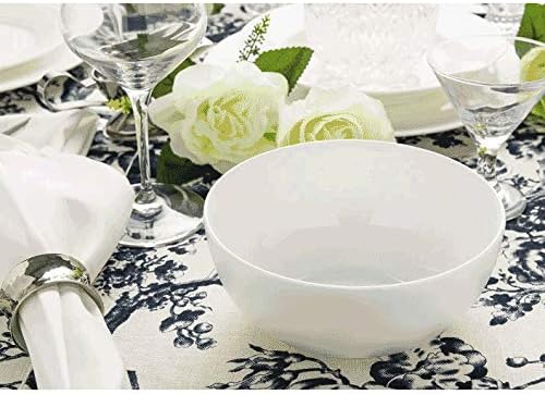 Dinnerware Set 40Pieces Pure White Porcelain Dinner Plates Bone China Tableware Bowls Soup Plates Gravy Boat Oval Plate Service for 6