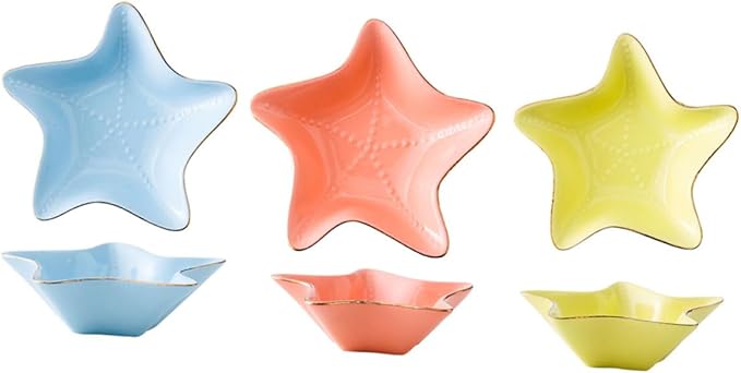 Ciieeo 3pcs Elegant Ceramic Sauce Dish Dipping Plates for Condiments Appetizers and Sauces Lightweight Non-slip Design for Home and Restaurant Use Random Color Selection
