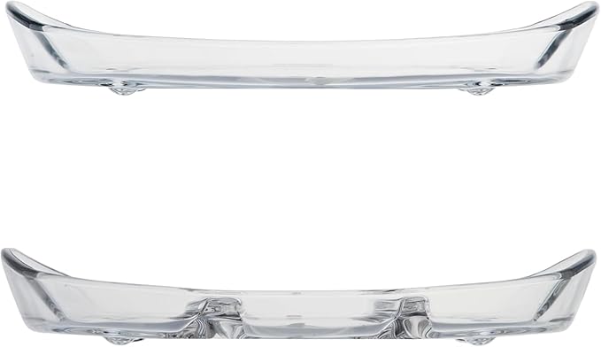 Prima Oblong 14.5" Glass Tray Set/2