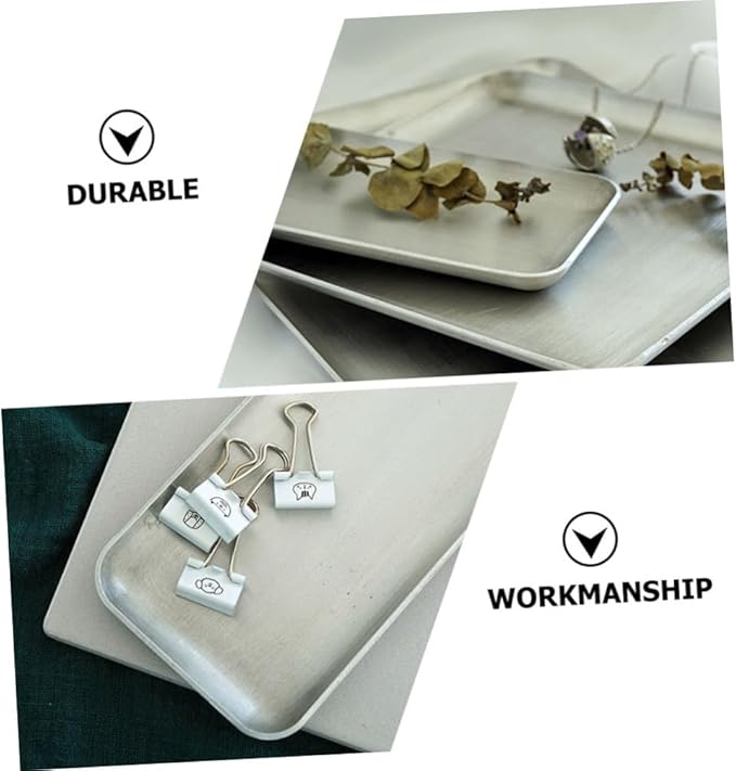 1pc Aluminum Food Serving Tray Vintage Style Storage Plate for Home Kitchen Cafe Restaurant Use Stylish Design for Buffets Events Silver