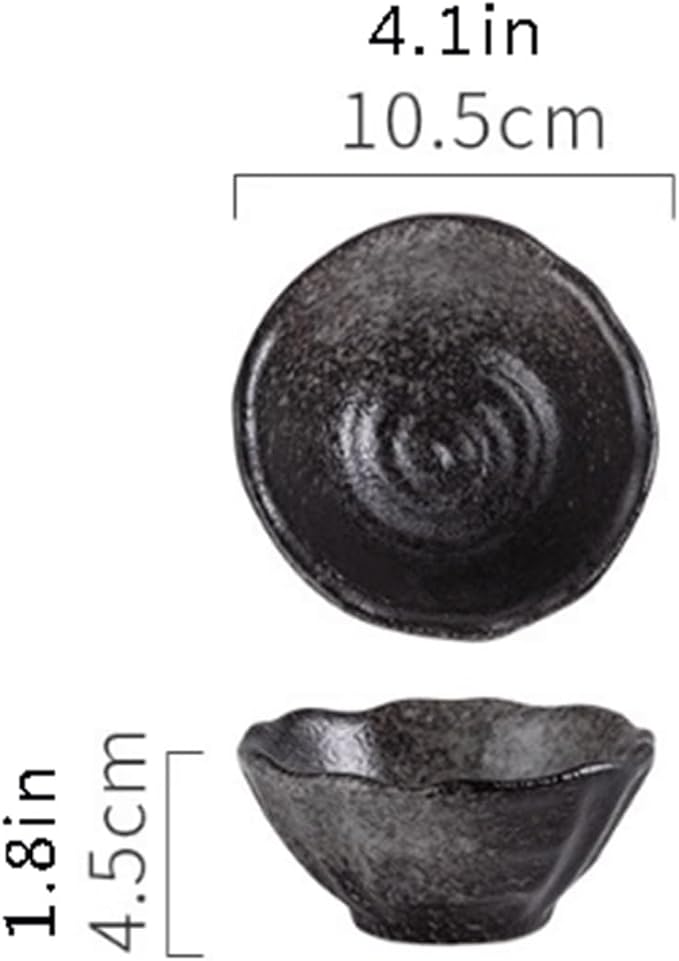 WaLdor Seasoning Dishes 4.1inch Ceramic Sauce Dish Soy Sauce Dipping Bowls Appetizer Plates Japanese Style Dinnerware Set for Sushi Sauce Tomato Sauce Salad Sauce BBQ Ceramic Sauce Dish (Color : C)