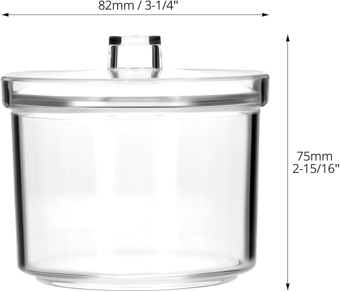 QWORK 4-Piece Clear Acrylic Sugar Bowl Set with Spoon and Airtight Lid, 210ml Condiment Keeper Sugar Jar for Sugar, Salt, Tea, and Spices