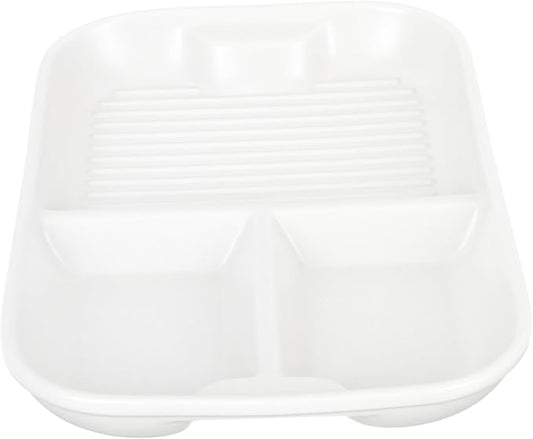 Ceramic Divided Plate and Compartment Snack Serving Tray for Appetizers Breakfast and Parties Easy to Clean Multi Functional Use Kitchens and Outdoors