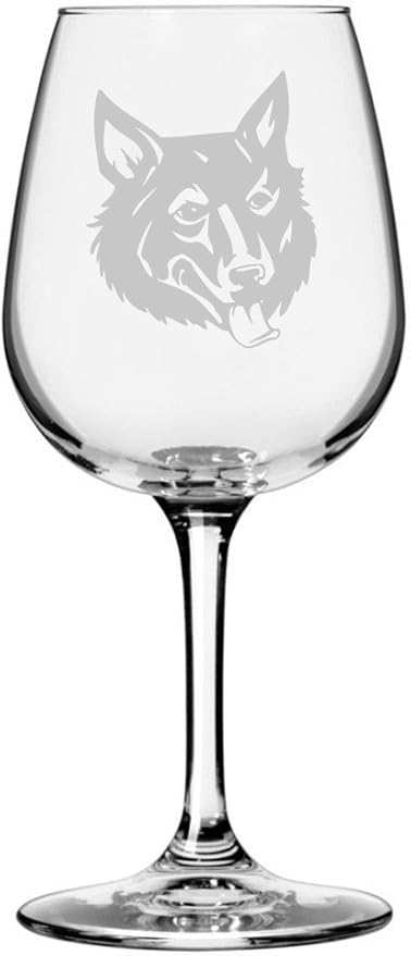 Mudi Dog Personalized Custom Themed Etched 12.75oz Wine Glass