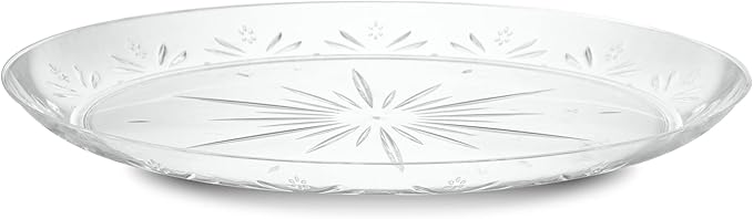 PLASTICPRO Premium Heavy Weight Crystal Clear Disposable Hard Plastic Plate (240, 10'' Inch Plates)