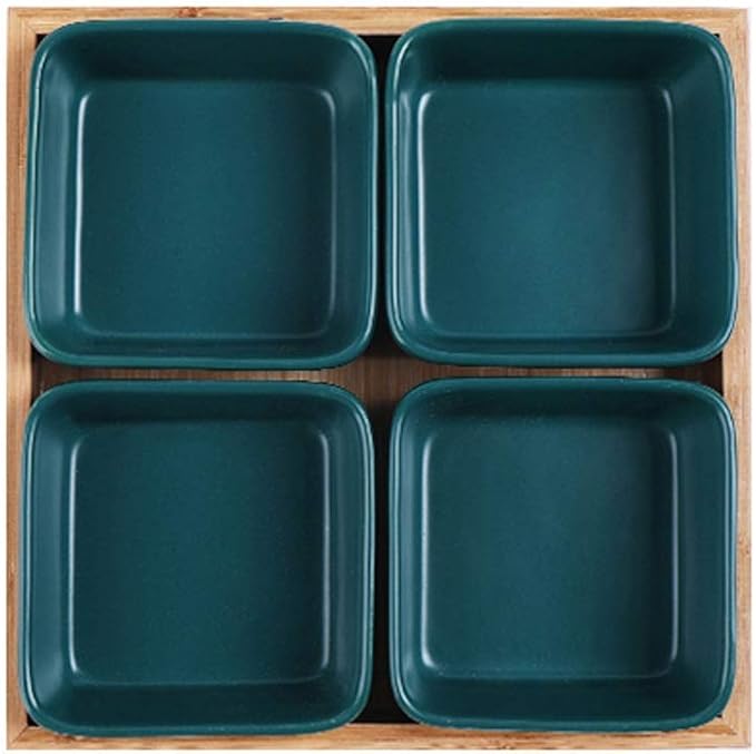 Dinner Plates/Appetizer Plates Ceramic Fruit Tray Separated Dry Fruit Tray Living Room Snack Tray with Tray Snack Snacks Refreshment Tray Bowl Sets,C