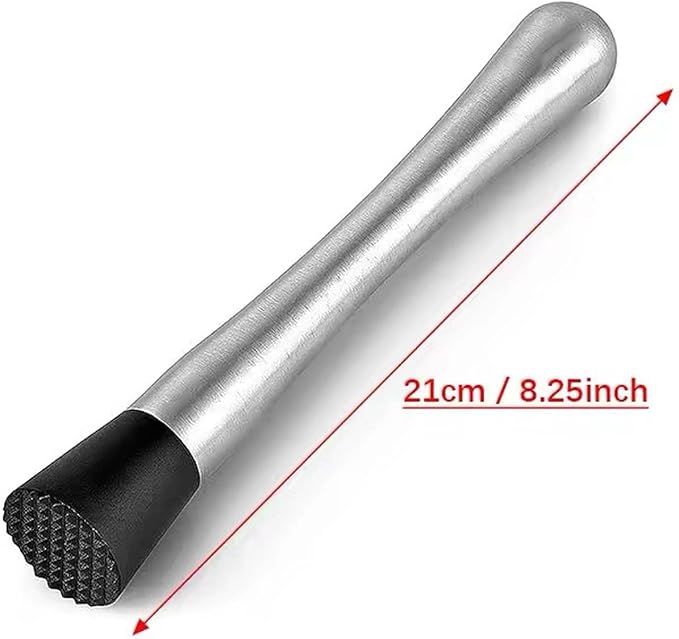 10 PCS Muddler for Cocktails Stainless Steel Drink Muddler 8 Inch Long Mojito Muddler Bar Muddler Tool Muller for Drinks Ice Crusher Bartender Tools Set Home Bartender Bars Accessories