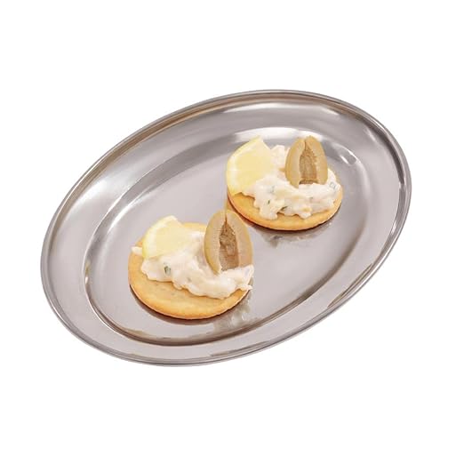 Olympia K360 Serving Flat, Oval, 8", Silver