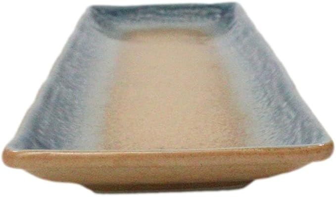 Ebros Gift Artistic Blue River Ao Nagashi Collection Dinnerware Serveware Kitchenware Set Asian Japanese Restaurant Supply (Pack Of 5 Rectangular Serving Platter 14" L)