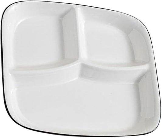 Divided Serving Plate Set Ceramic Dinnerware Set of Square Plates for Appetizer Cake Dessert Grill Meat Fish Sandwich Fruit
