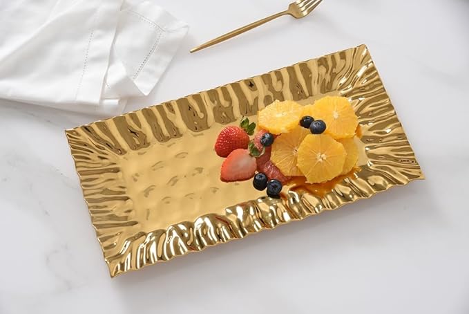 Pampa Bay Mascali D'oro Rectangular Tray, 15" x 7.5" x 1"