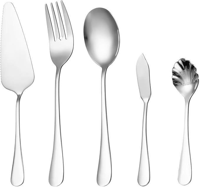 Stainless Steel Flatware serving set,Home Kitchen Eating Tableware Set,Dishwasher Safe,For Home Kitchen Restaurant Hote 61-piece Thickened Stainless Steel Cutlery Set Hotel Restaurant Knife, Fork And