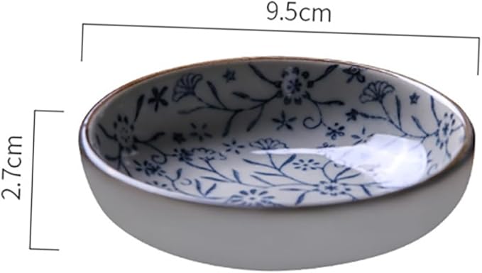 PRETYZOOM 3pcs Dip Dish Condiment Plate Flavored Sauce Vinegar Bowl Ceramic Plates Serveware