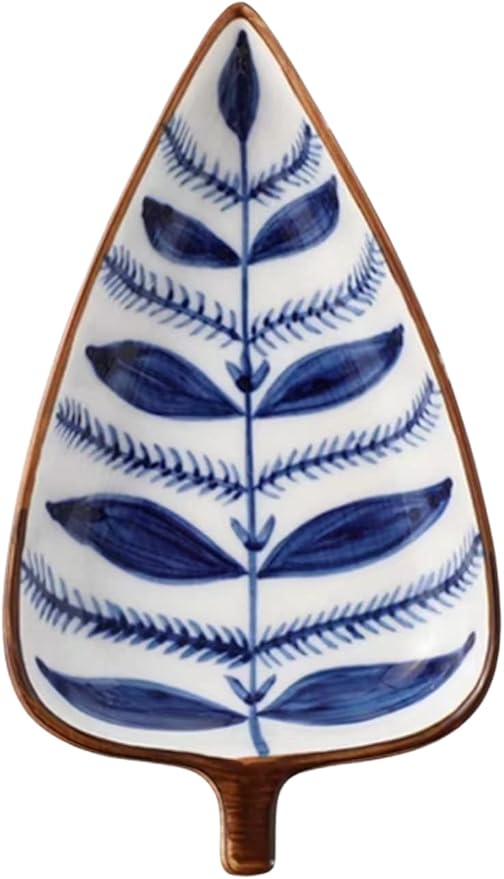 Leaf Shaped Ceramics Seasoning Dish Tea Bag Holder Ketchup Saucer Small Appetizer Plate Vinegar Spice Salad Soy Sushi Wasabi Seasoning Dipping Bowls-C