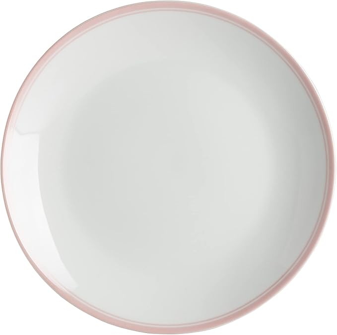 10 Strawberry Street Coupe Double Line 12 Pc, Pink Dinnerware Set, Misty Rose,SM-1200-CP-P