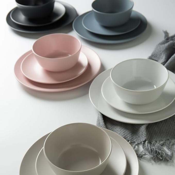 Dinner Plates Simple Ceramic Tableware Set Bowls and Plates Western Tableware Household Bowls and Plates Salad Bowls and Plates Dinnerware(D)