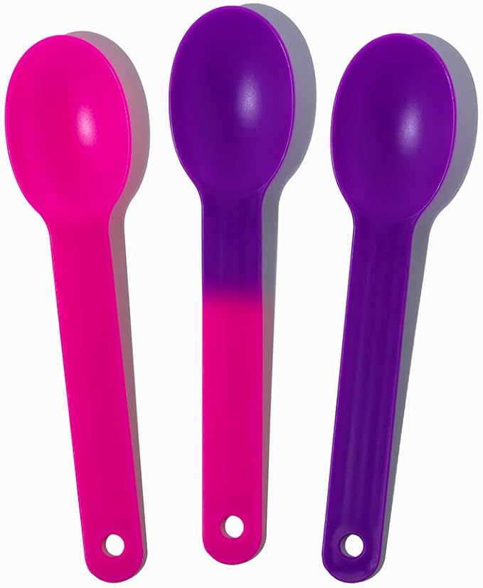 1000-Count XL Color Changing Ice Cream Plastic Spoons | Changes Pink to Purple When Cold | Perfect for Birthdays, Parties | Frozen Dessert Supplies