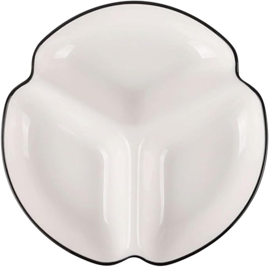 Ceramic Portion Control Plate Divided Dinner Plate for Diet Management for Serving Fruits Salads and Appetizers Heat Resistant Easy to Clean Design