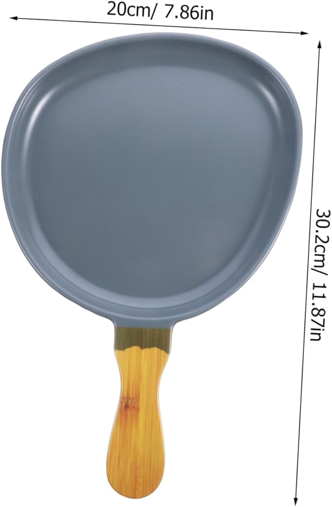 Mobestech Retro Japanese Style Plate Handle Nordic Vintage Serving Dish Ceramic Food Tray for Appetizers Microwaveable Dining Plate for Restaurant and Home