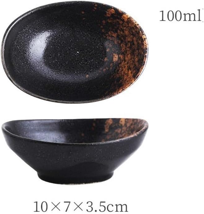 Appetizer Plates Dipping Bowls Ceramic Dip Pinch Bowl,Egg Shaped Soy Sauce Dishes Home Kitchen Supplies for Condiment