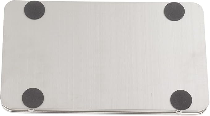 Silver Tray, Stainless Steel Large Rectangle Tray for Home, Living Room, and Commercial Use - for Serving Coffee, Water Cups, and Fruits - Rust-Resistant and Durable