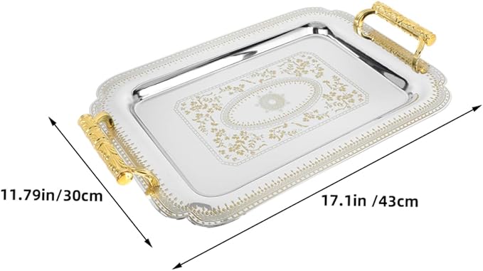 PRETYZOOM Serving Plates Euro Pallet Snacks Plate Beverage Serving Tray for Home Decor