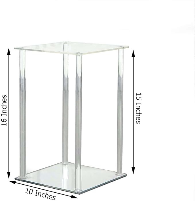 Efavormart 16" Clear Acrylic Flower Stand, Decorative Vase Table Centerpiece
