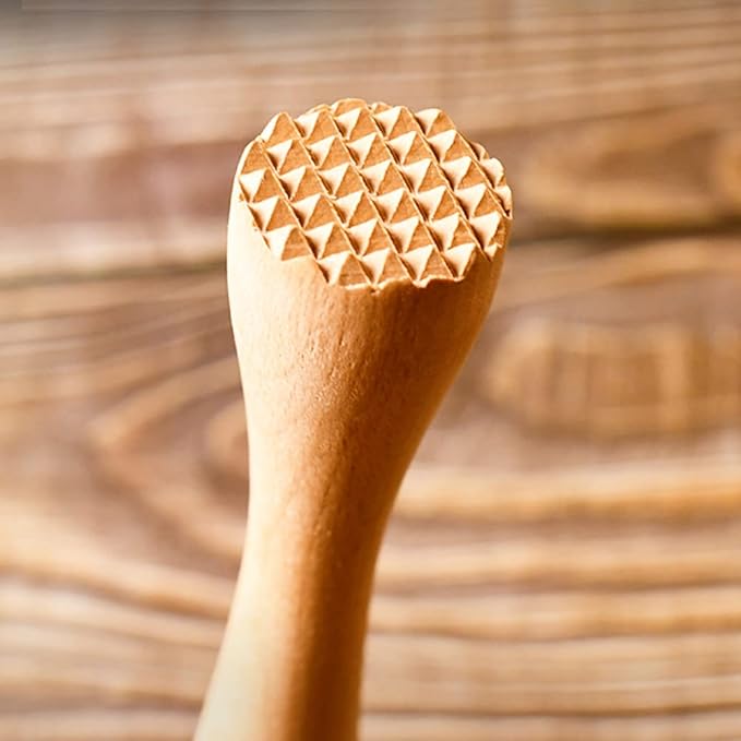 Wooden Muddler for Cocktails 10 Inches, Drink Muddler for Home and Bar, Sturdy Wood, Professional Bar Tool for Mojitos, Fruit Drinks, Set of 2
