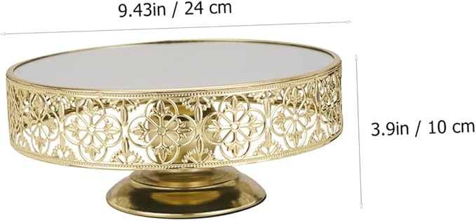 PRETYZOOM European Style Cake Serving Tray Elegant Food Storage Plate for Desserts Pastries and Snacks for Parties and Gatherings