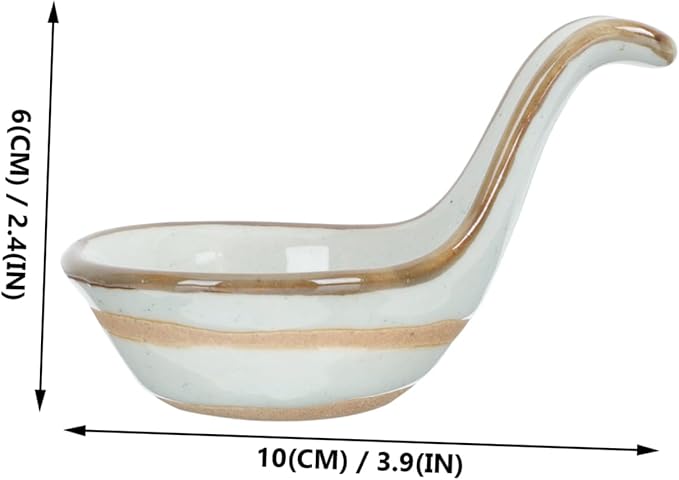 Cabilock 2pcs Elegant Kitchen Seasoning Plate Ceramic Caviar Spoon Bowl Easy to Clean