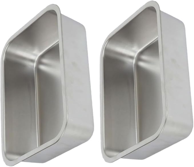 2Pcs Stainless Steel Buffet Tray Catering Food Pan Capacity Serving Dish for Parties Kitchen Use Easy to Clean