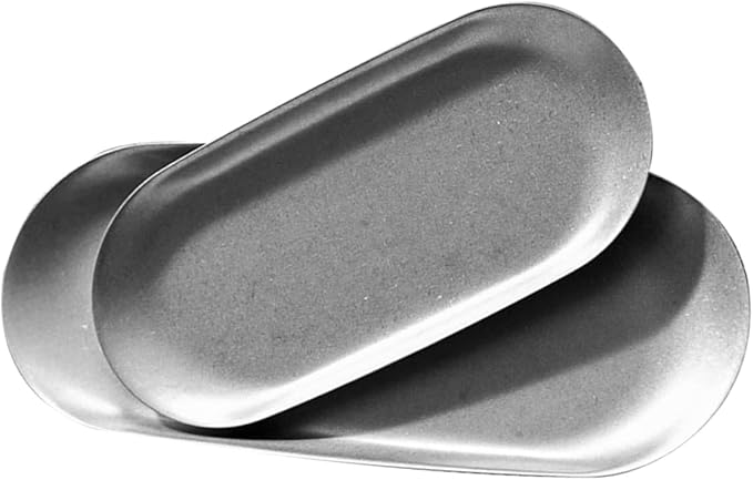 Stainless Steel Dinner Plate Divided Serving Platter Silver Trays for Serving Vintage Gold Tray Metal Plates for Eating