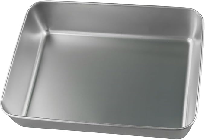 Stainless Steel Serving Tray with Deep Edges, Rectangular Food Platter for Kitchen, Camping, Picnics, School Cafeteria, Dishwasher Safe, Silver(25 * 20 * 5.5)