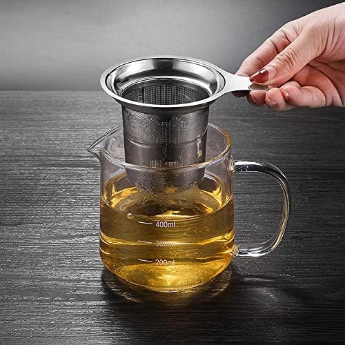 Extra Fine Mesh Tea Infuser Stainless Steel Tea Strainer for Loose Leaf Tea and Coffee, Tea Steeper with Large Capacity and Easy to Clean, Single Handle for Hanging on Teapots, Mugs, Cups