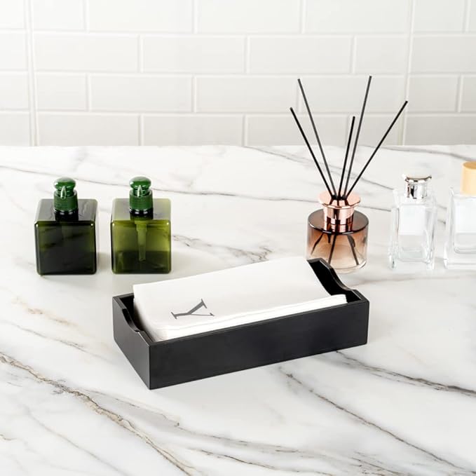 Luxenap 15.8 X 7.9 Inch Linen-Feel Guest Towels, 2000 Lettered Hand Towels - Silver Letter 'Y', Sans Serif Font, White Paper Dinner Napkins, airlaid, For Restrooms And Tables - Restaurantware