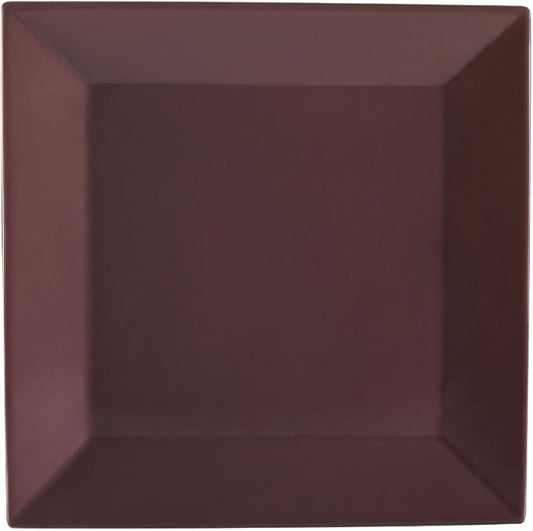 CAC China KC-21-PLM Color Arts 12-Inch Stoneware Square Plate, Plum, Box of 12