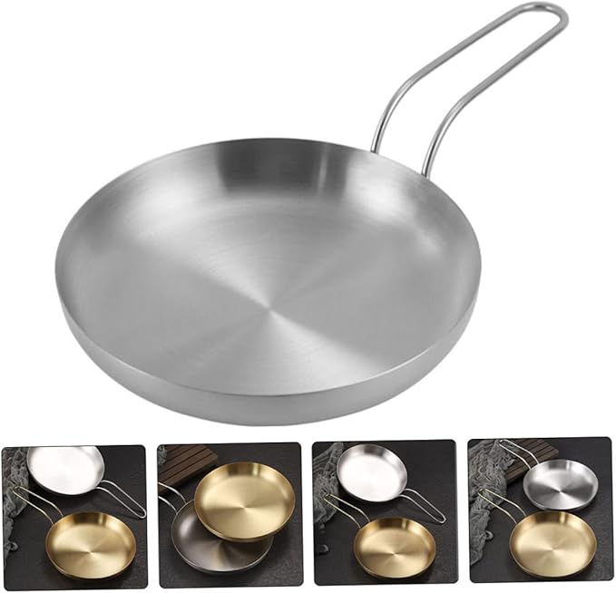 Zerodeko Stainless Steel Food Serving Tray Snack Platter for Appetizers Desserts Pizza Smooth Edges Design for Home Restaurant Use