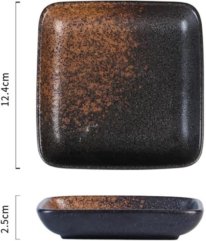 Appetizer Plates Ceramic Sushi Plate Square Shallow Sauce Dish Pretty Tablware Kitchen Accessories for Condiment