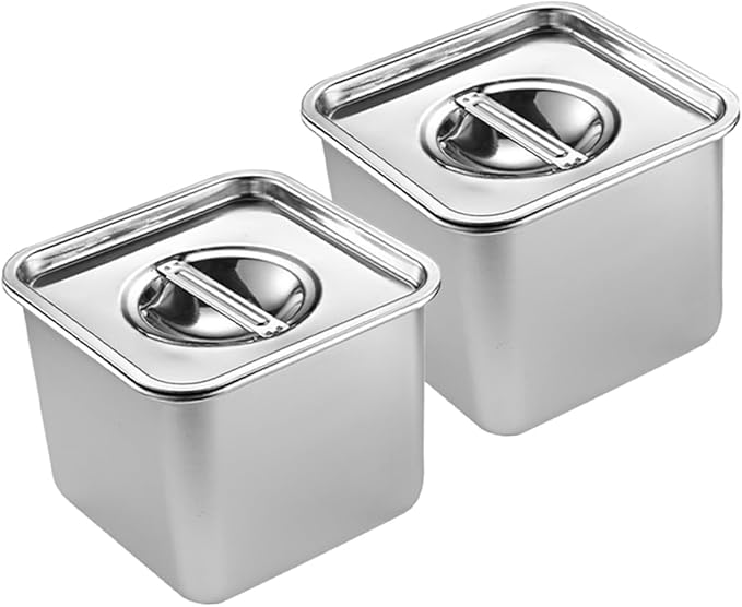 Zerodeko 2Pcs Stainless Steel Buffet Serving Tray with Lid Multi Functional Food Holder for Restaurants Catering Events and Buffets Buffet Pan