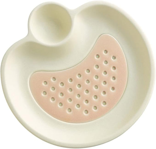 GLEAVI Ceramic Drain Tray Dipping Sauce Plate Sushi Plates and Soy Sauce Bowls Food Serving Tray