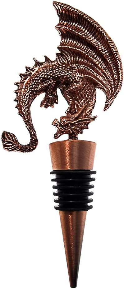 Dragon Wine Stoppers Gothic Metal Alloy Design Bottle Stopper for Dragon Gift Party Decorative