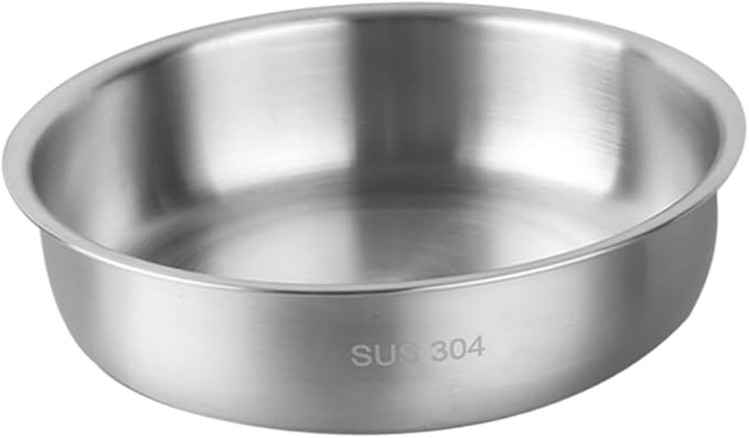 PRETYZOOM Stainless Steel Serving Tray Food Plate for Pasta Desserts Fruits Easy to Clean for Restaurants Buffets Parties