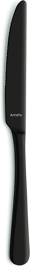 Amefa Austin 18/0 Stainless Steel Flatware Set - Matte Black 20-Piece Knife, Fork, and Spoon Cutlery - Service for 4 - Modern Silverware Set