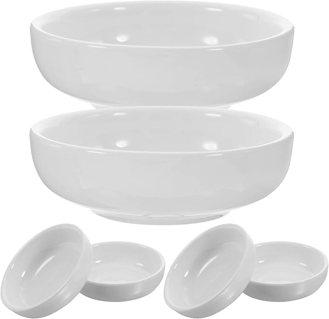 Alipis 6pcs Ceramic Dipping Sauce Dishes Small Appetizer Plates for Condiments Porcelain Serving Bowls for Home Kitchen Outdoor Parties Easy to Clean