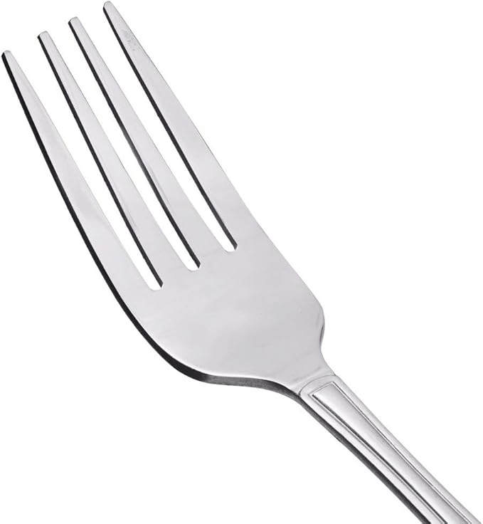 Soro Essentials- Stainless Steel Seashell Serving Fork Set of 12- Serving Utensils Serving Flatware Cutlery Kitchen Tableware Buffet Serving Utensils for Home Kitchen and Restaurant